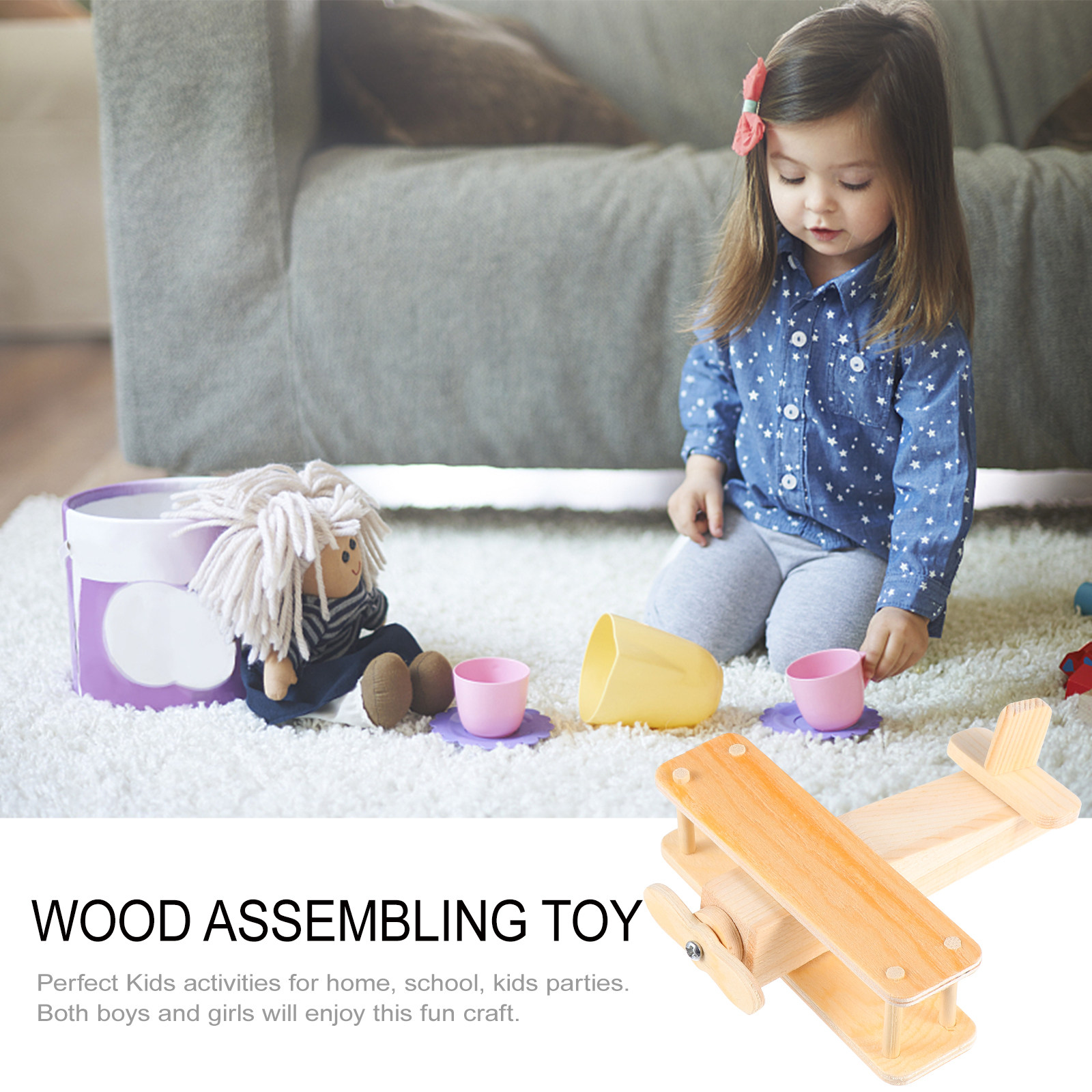 1Set Wooden Glider DIY Assembl - Kids Education Activities 评论和价格
