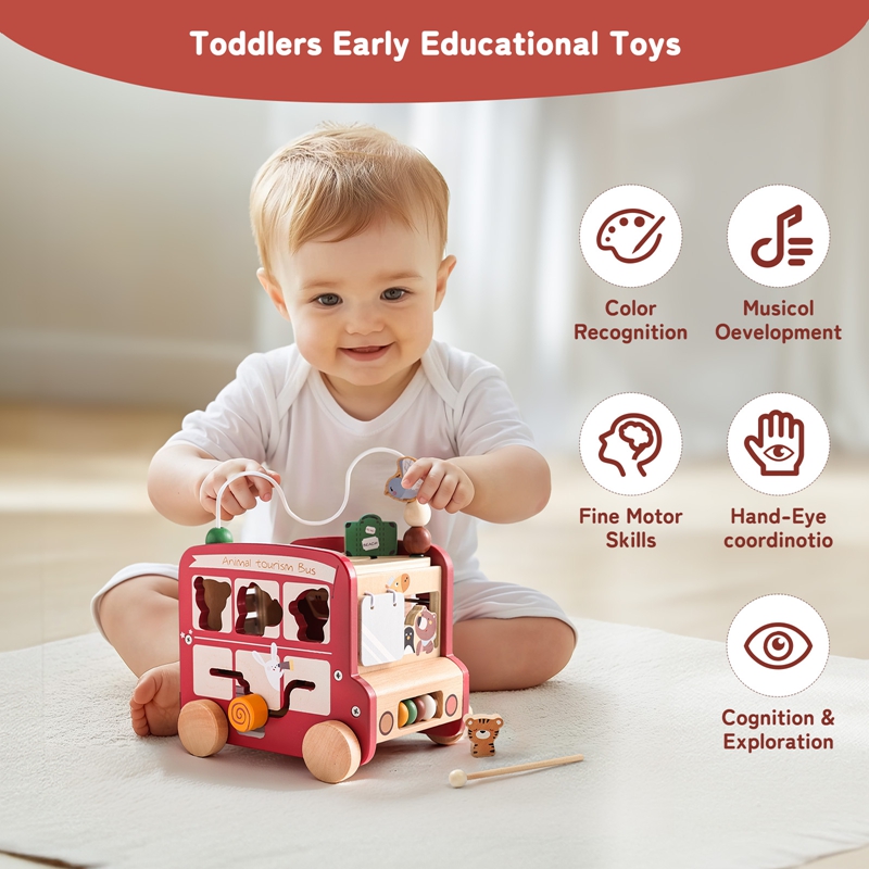 Wooden Bus Toy Custom Name Fre - Kids Education Name 评论和价格