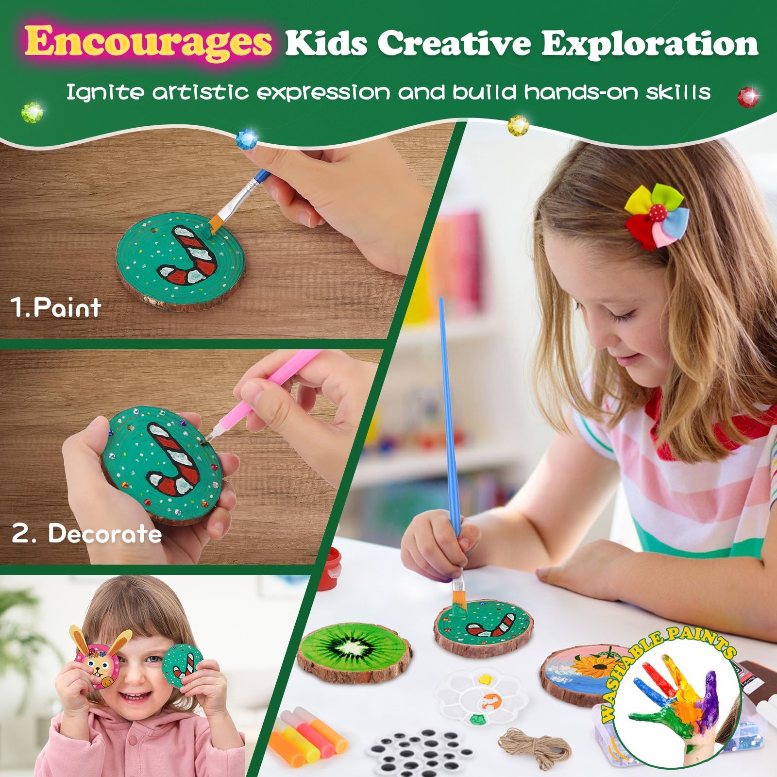 Kids Glow in Dark Wood Paintin - Kids Education Activities 评论和价格
