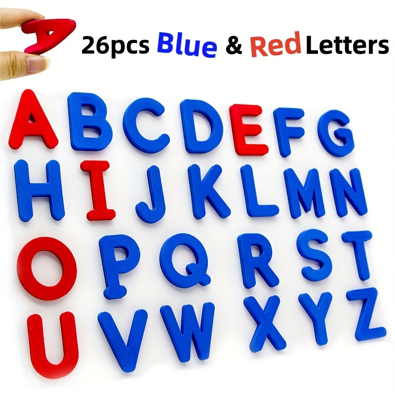 Red & Blue English Letter Magn - Kids Education Number 评论和价格